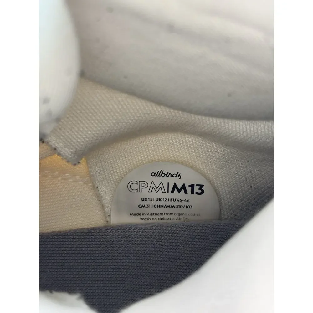 Allbirds Canvas Pacer Mid White Sneakers Men Size 13
